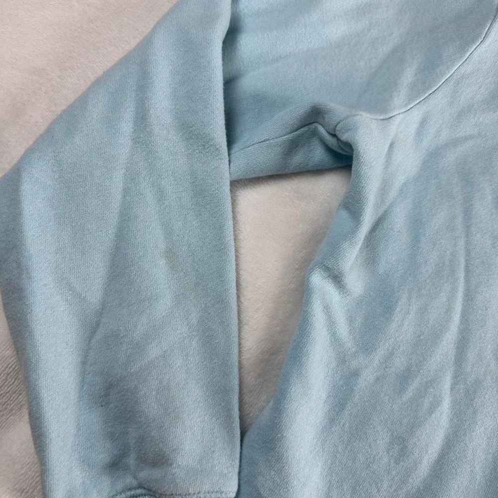 Tory Burch light blue full zip logo jacket y2k vintage mcbling
